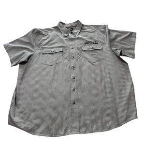Harley-Davidson Striped Gray Casual Shirt